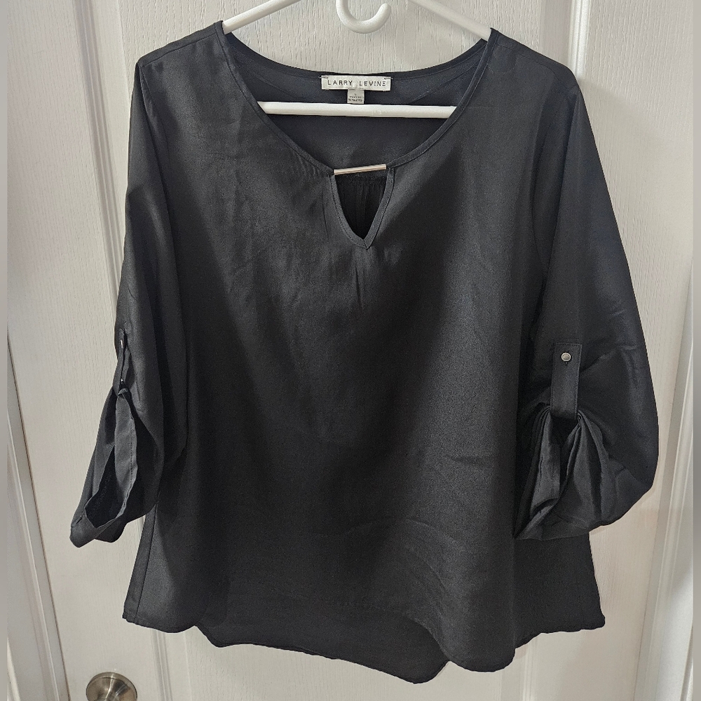 Larry Levine Black Women's Top